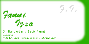fanni izso business card